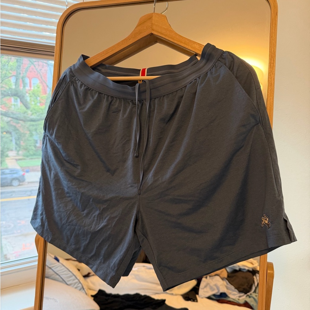 Men's Slate Blue Tracksmith Performance Drawstring Shorts